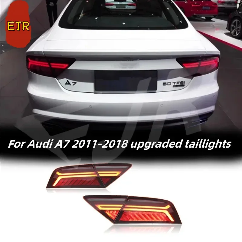 

12 to 18 for Audi A7 Taillight Assemblies Modified with LED Water Steering Rear Tail Lamp A7 New Model