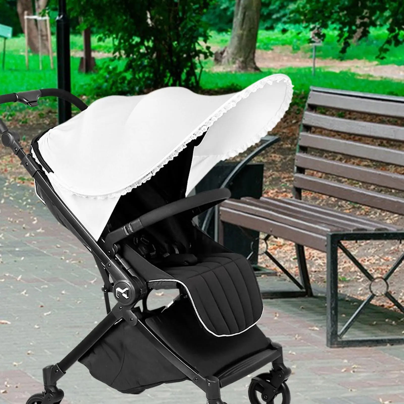 Stroller Shade Extender Baby Stroller Cover For Sun Adjustable UV Protection Canopy Foldable Sunshade For Pram Summer Travel Car