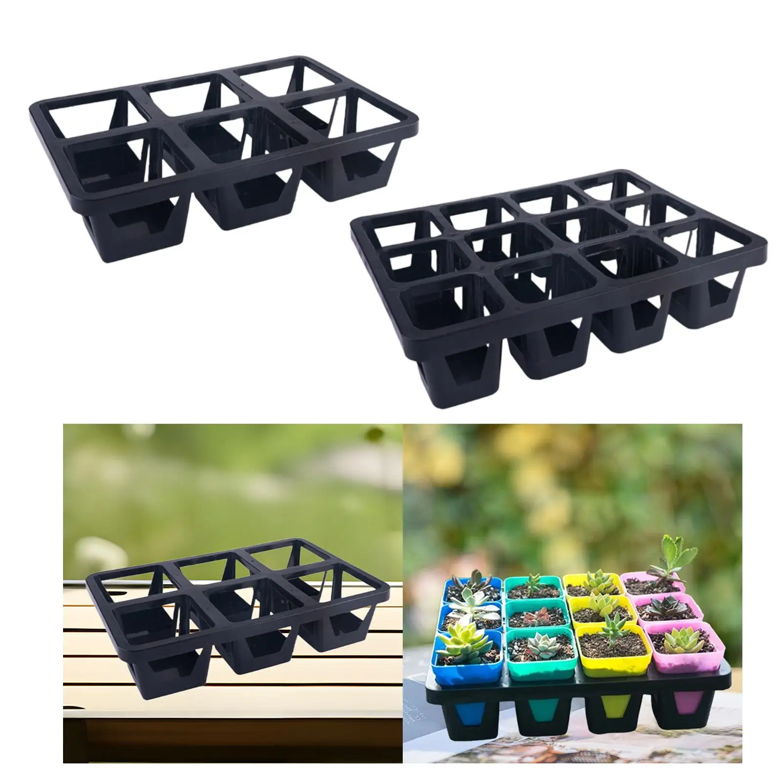 Nursery Pots Tray Plant Pot Carry Holder, Lightweight, Wear Resistant Sturdy