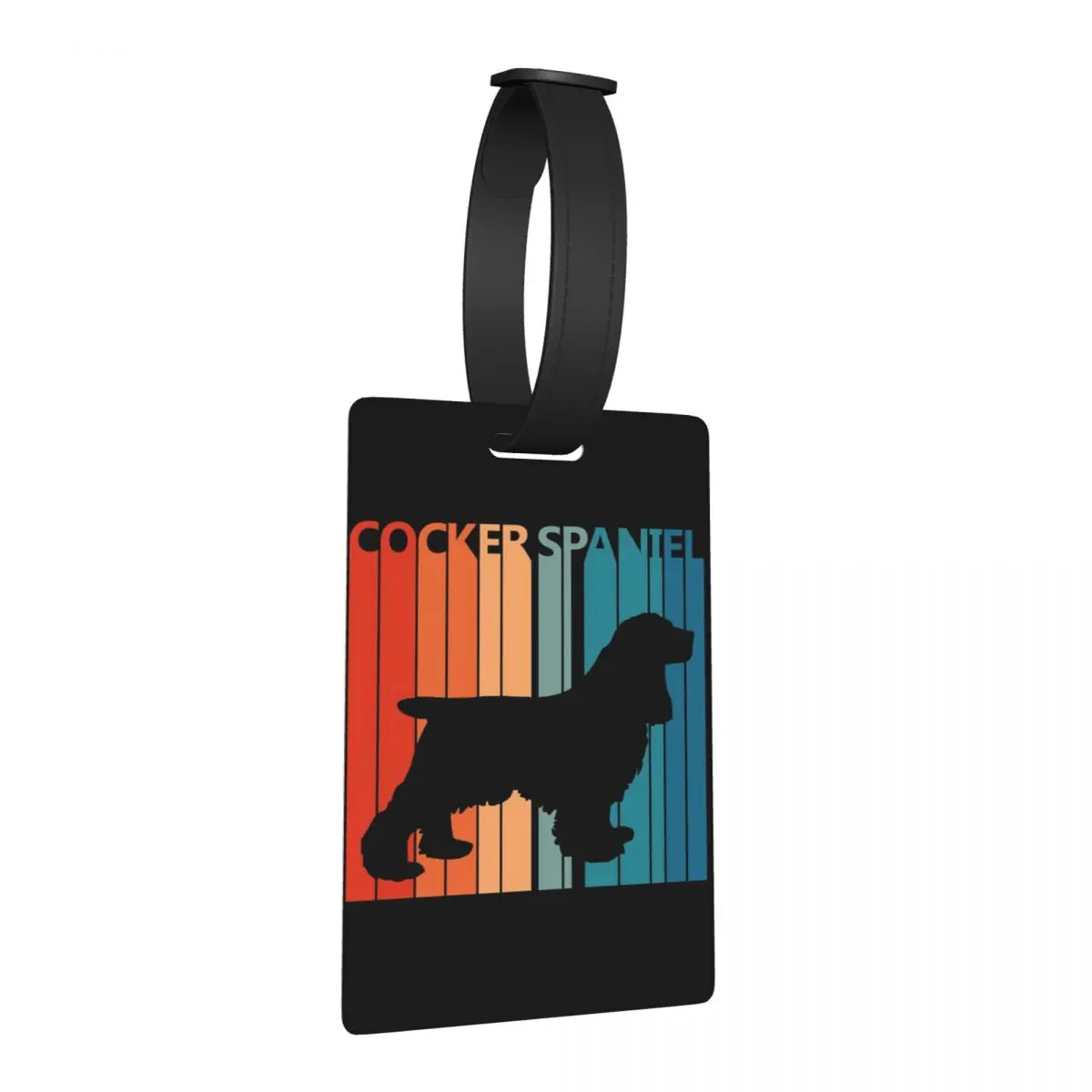 

Винтажный кокер-спаниель, подарок владельцу, багажные бирки, аксессуары для чемодана, милый багаж, посадочная бирка, держатель этикетки, идентификационное имя, адрес