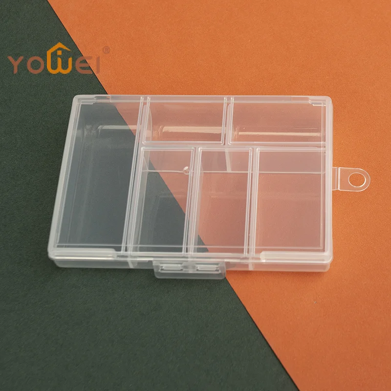 

6 Slots Jewelry Tool Box Organizer Storage Beads Jewelry Box Fashion Plastic Packaging Gift Earring Ring Box For Jewerly