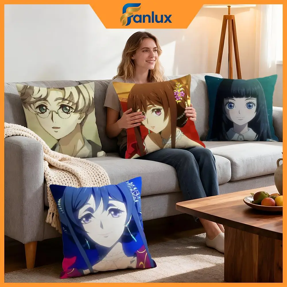 Anime The Grimm Variations Cushion Cover 4Pcs Decorative Covers Soft Cushion Case for Sofa Couch Decor 40x40 45x45 Pillowcases