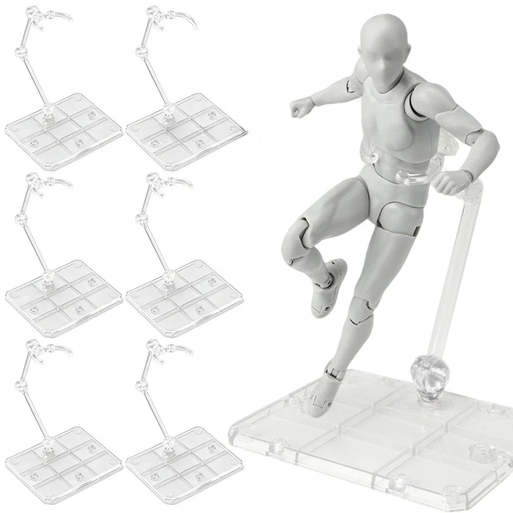 1pc Clear Action Base Display Stand 1/144 HG RG Gundam Figure Model Holder Transparent Showcase Base Replacement Accessory