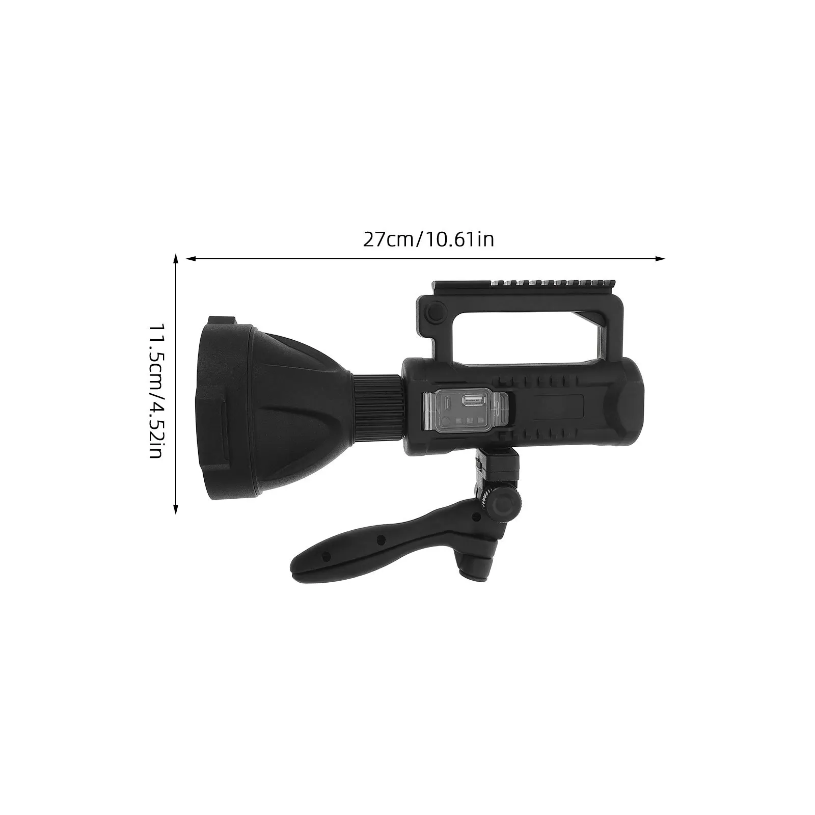 1Pcs Outdoor Searchlight USB Rechargeable Torch Waterproof Hard Light Long Distance Flashlight Portable Emergency Camping