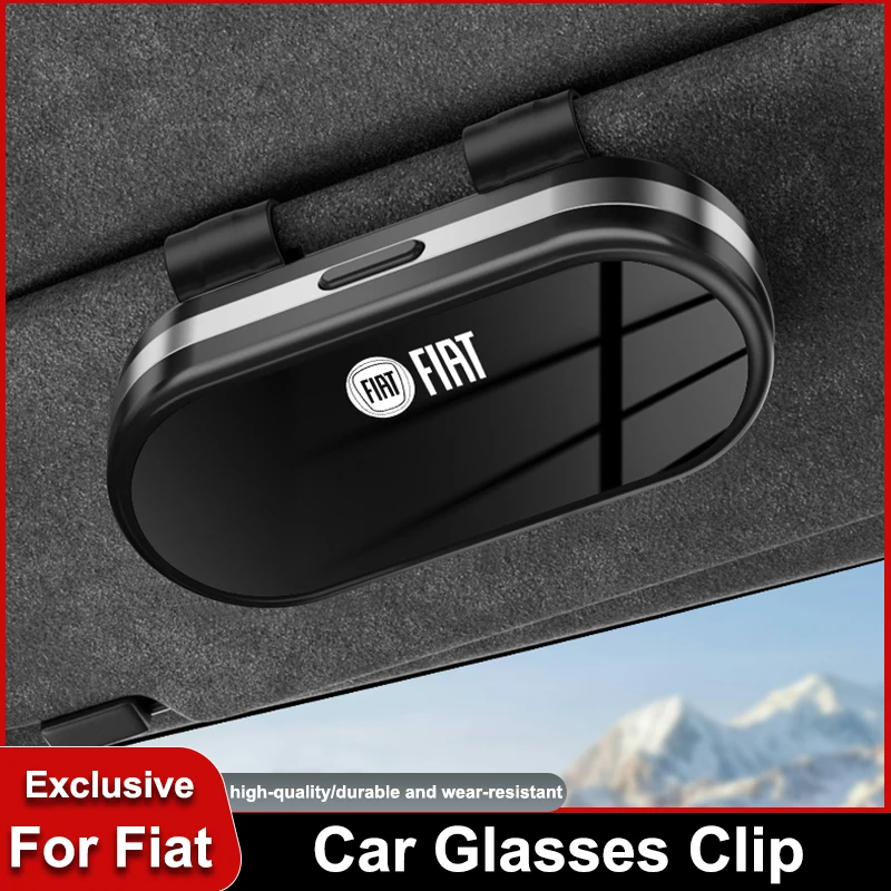 

Car Glasses Clip Sunglasses Box For Fiat 500 Punto Panda Doblo Stilo Bravo Freemont FR Sun Visor Eyeglasses Card Ticket Holder