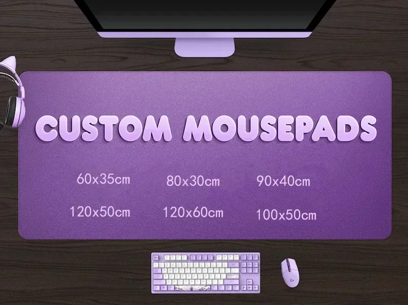 Create Your Own Personalized Mousepad Print Custom Mouse Pad Company Playmat Deskmat 1200x600 Customizable Keyboard Computer Mat