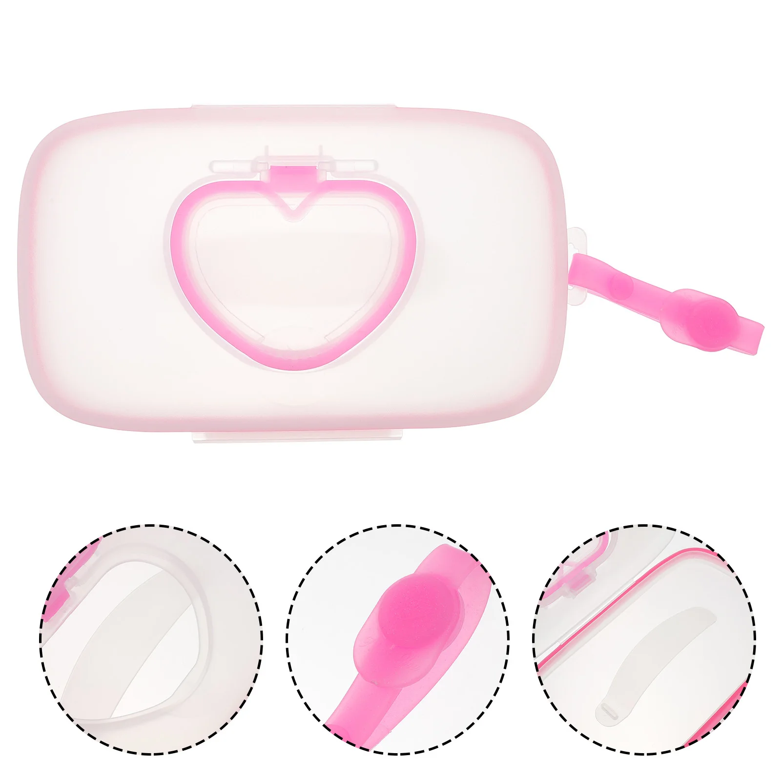 1 szt. Przenośny pojemnik na mokre chusteczki, wielokrotnego użytku, wykonany z materiału PP, z funkcją utrzymywania wilgoci, pudełko na chusteczki dla niemowląt, do łóżeczka, wózka, torby na pieluchy, do użytku w podróży i na zewnątrz.