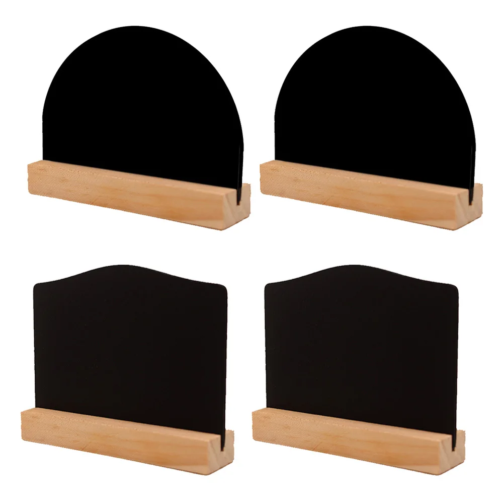 4 قطعة سبورة صغيرة على الوجهين مع قواعد خشبية خفيفة الوزن سبورة رسالة مجلس براعة دقيقة غير مشوهة