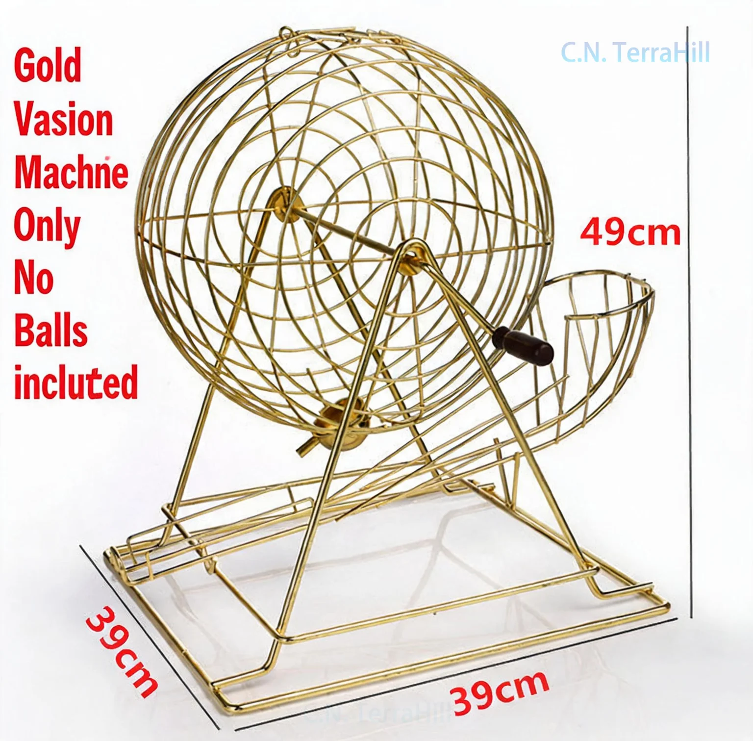 Metal Lottery Drawing Machine Manual Two-Color Ball Selector Spinning Wheel Prize Draw Tool for Party Events