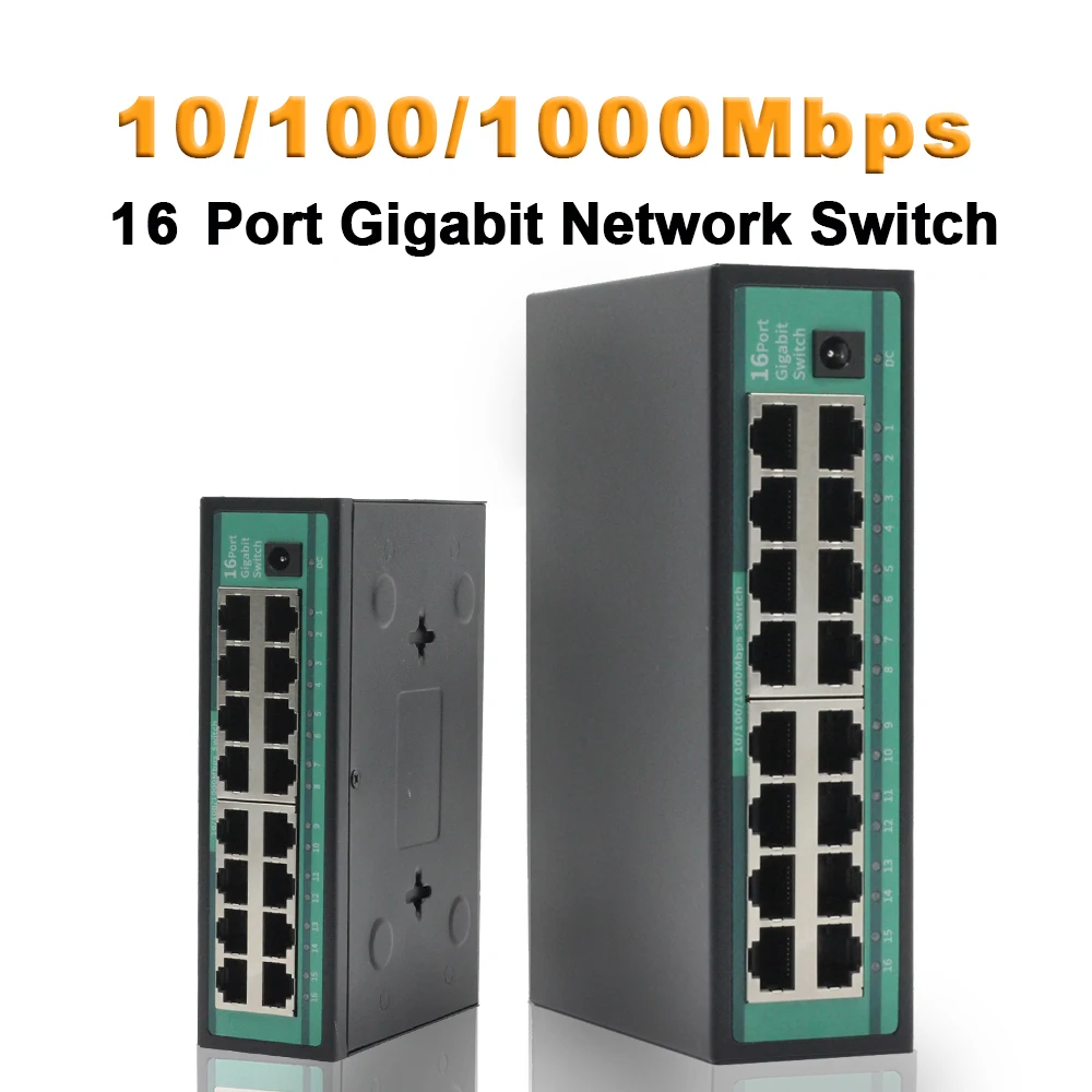 16-Port Gigabit Ethernet Switch 10/100/1000Mbps Network Switch