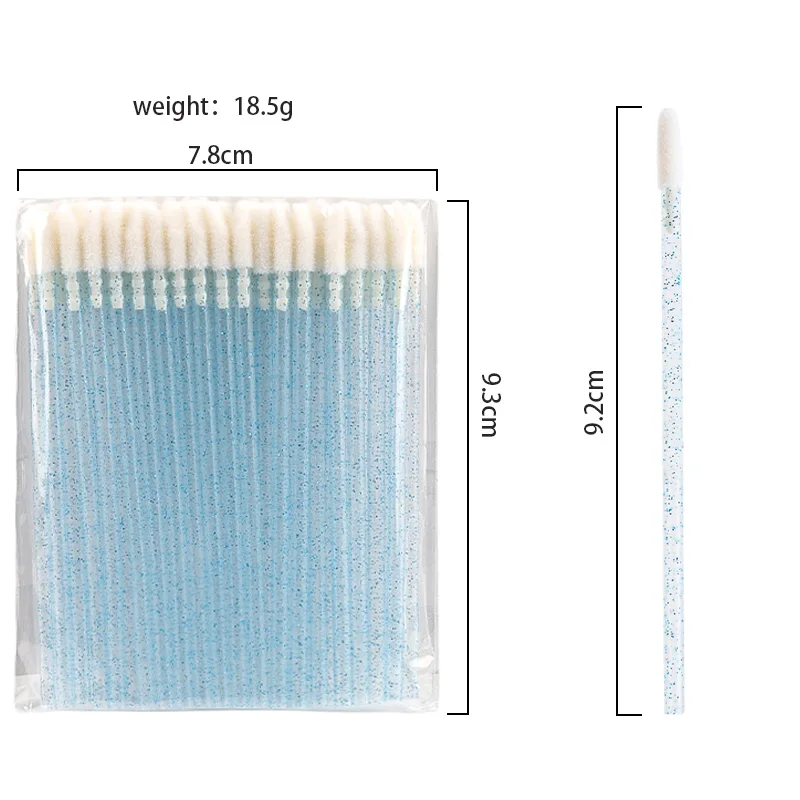 50Pcs Disposable Crystal Lip Brush Lipstick Gloss Wands Eyelash Makeup Micro Brushes Lash Extension Clean Applicator Makeup Tool