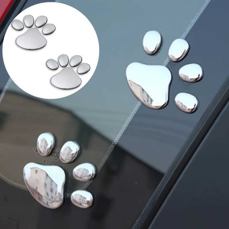 Two-piece car sticker window sticker body cool design cat paw print animal footprint sticker shape logo motorcycle accessories