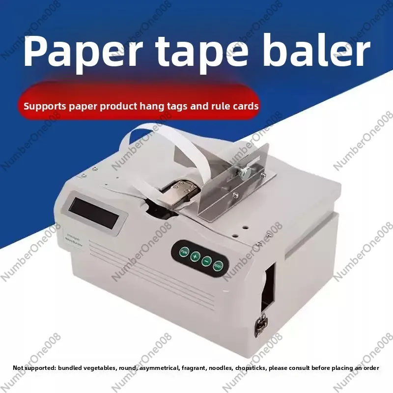 Intelligent Sensor-Controlled Banknote Tying Machine, Hot Melt Paper Belt Binding Strapping Equipment for Cash Bundling