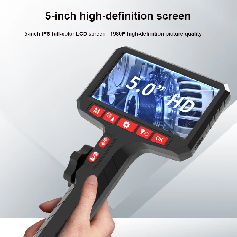 LAFOCH 5inch Borescope 3.9mm/6mm/8mm Camera HD 1080P with LED Illumination for Automotive Repair Plumbing Inspection