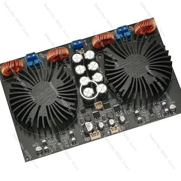 3255 dual-core high-power 2.0 class-d amplifier board with heatsink for home audio