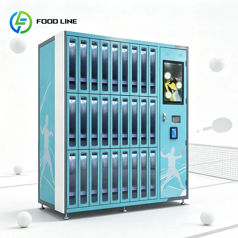 Table Tennis Sports Vending Machine Smart Locker Ping Pong Racket Balls Touchscreen Multi Payment Customized