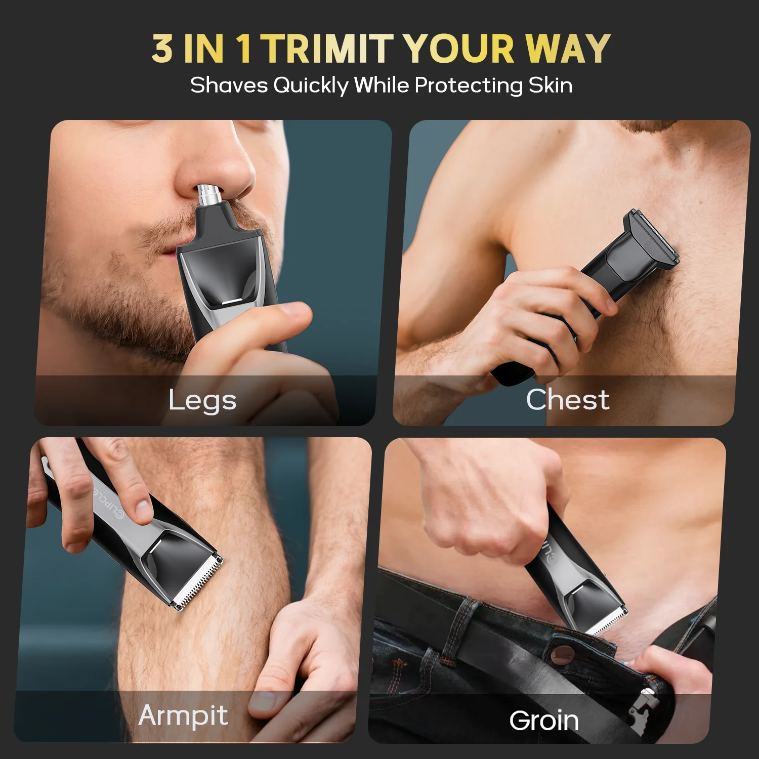 3 In 1 Men Body Hair Trimmer I - огляд і ціна Men Grooming Full Body