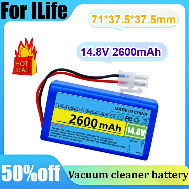 

For ILife A4 V7 A6 V7s V55 Pro W400 A9s Robot Vacuum Cleaner High Capacity 14.8V 2600mAh-3500mAh Li-ion Battery