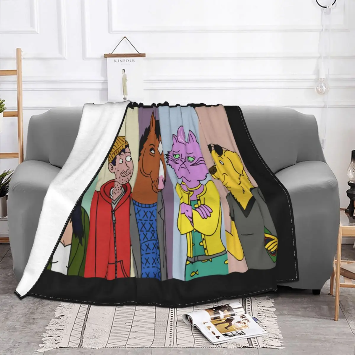 Bojack Tv Series Horseman Characters Mens Womens Unisex Fan Stylish Summer Streetwear Throw Blanket