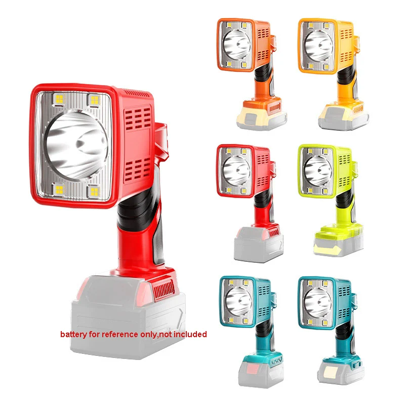 Cordless LED Flashlight USB Charger for Camping, Fishing, Car Repair, Job Site, Emergency (No Battery)