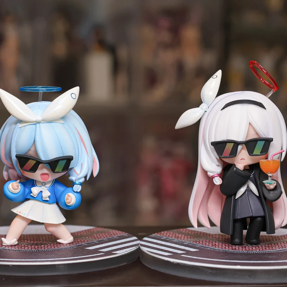 Em estoque azul arquivo plano arona figura pvc anime coletar personagens de anime ornamentos bonito dos desenhos animados festival presente de natal