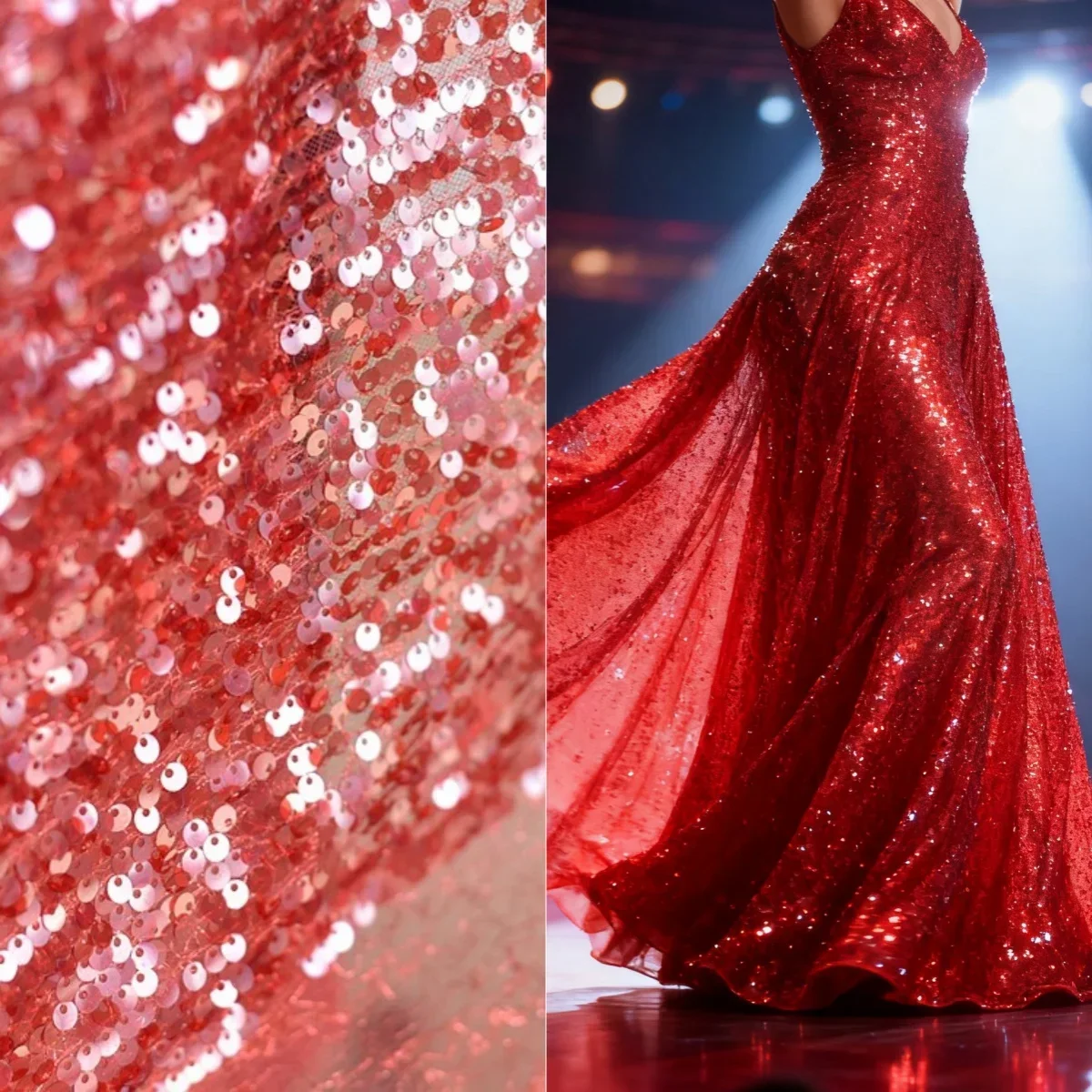 無地光沢フルスパンコール刺繍レース生地ウェディングドレス手作りDIY素材衣類装飾生地