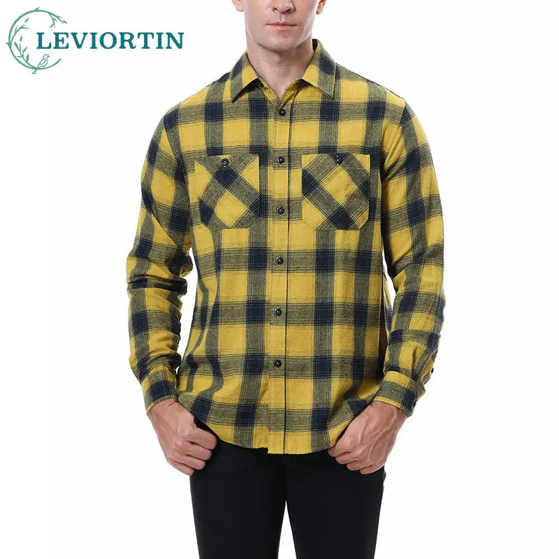 Plaid Shirt Men's Trendy Men's Clothing Men's Brand Flannel Warm Shirt Men's Trendy Casual Shirt