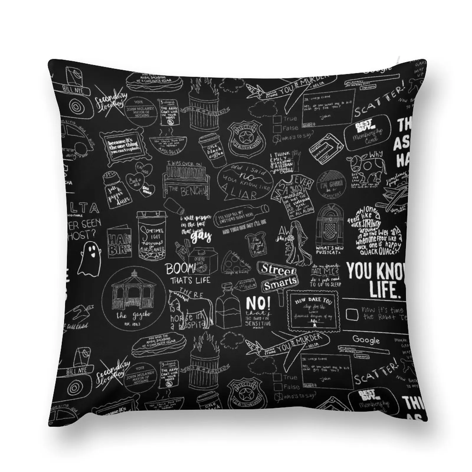 Best of John Mulaney (in black) Throw Pillow Elastic Cover For Sofa Luxury Sofa Cushions Throw Pillow Covers New year pillow