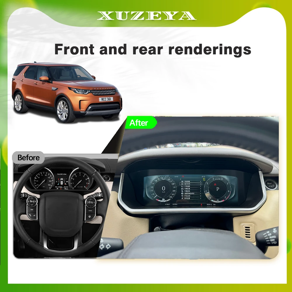 12.3 inch HD Screen Digital Cluster Dashboard For Land Rover Discovery 5 2017-2021 Speedometer Wireless CarPlay Virtual cockpit