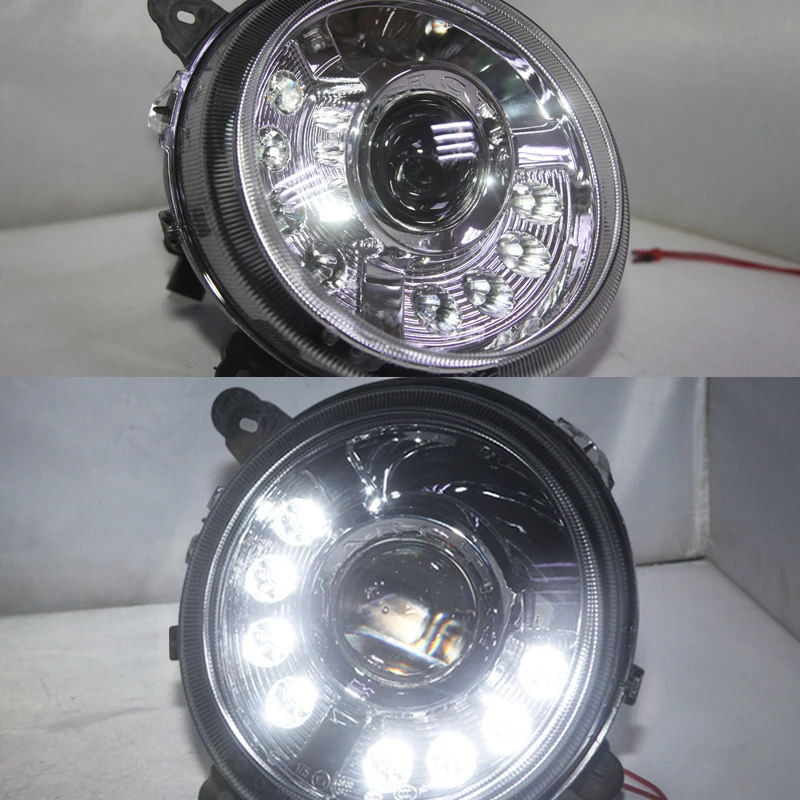 For Jeep Patriot 2011-2014 Head Light LED Angel Eyes Black Housing