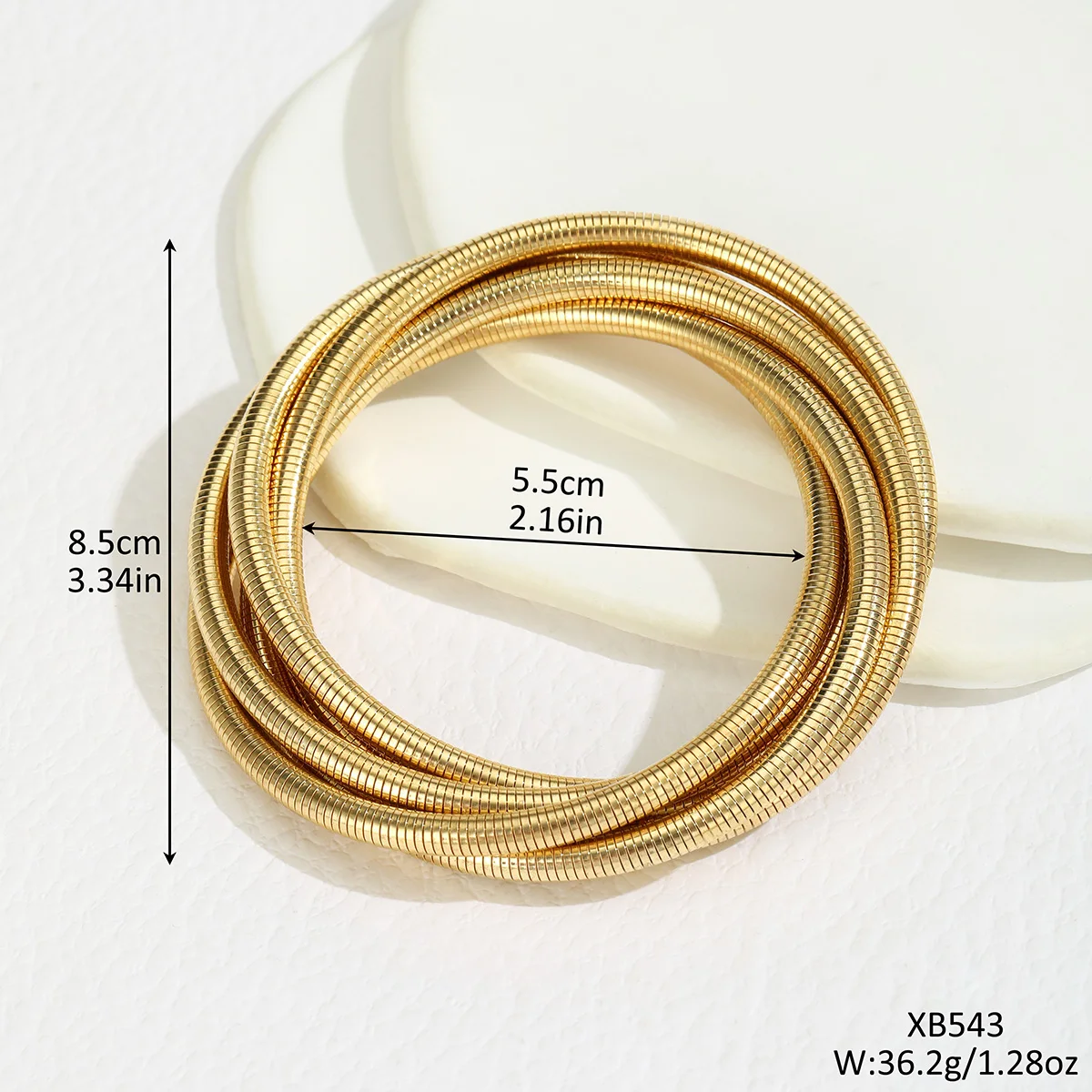 A Personalized Simple and Cool Style Multi-Layered Winding Line Spring Bracelet