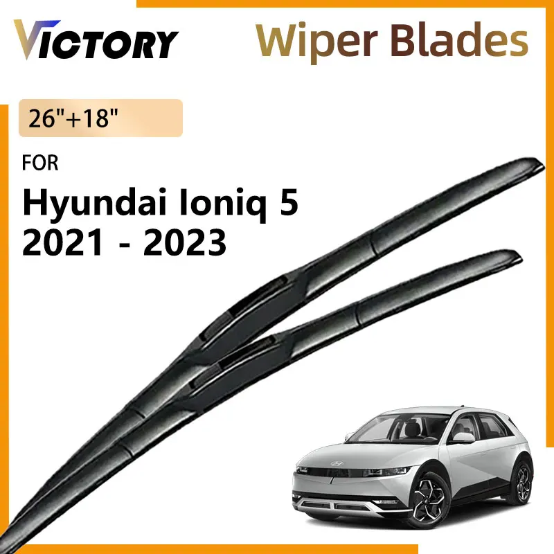 

2x Front Wiper Blade For Hyundai Ioniq 5 2021 - 2023 2022 NE Car Accessories Natural Rubber Windshield Windscreen Window Brushes