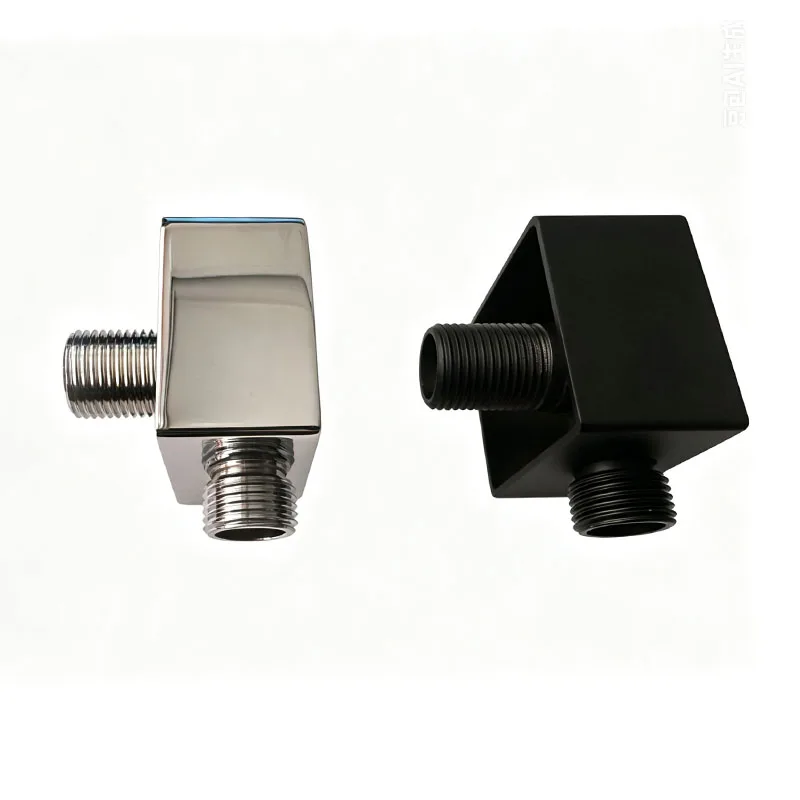 Bathroom Water Outlet Round / Square Spout Solid Concealed Shower Plumbing Hose Connector Check Valve Stainless Steel