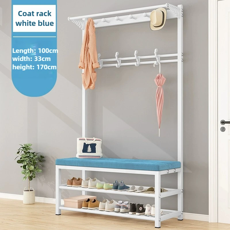 Shoe Changing Stool,Clothing Shelf,Floor To Ceiling Shoe Rack,Hanging Clothes Rack,Integrated Entrance Shoe Cabinet,Bag Rack