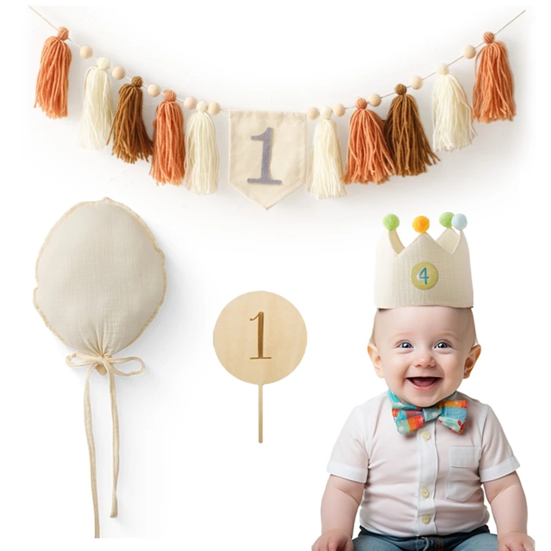 Newborn Photography Baby Birthday Props Infant Photography Prop Plush Crown Magic Wand Baby Room Decor Photography Milestone Set