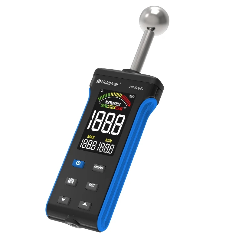 Wood Moisture Meter Medidor Não Destrutivo para Paredes Madeira Concreto Pisos Medição de Profundidade 2040 mm Hp5000t