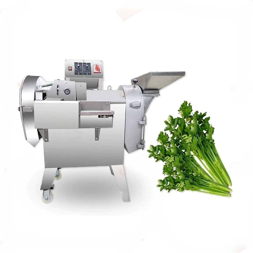 Stainless Steel Electric Parsley Cucumber Vegetable Cutter Slicer Dicer Celery Carrot Strips Leafy Vegetable Cutting Machine