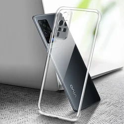 High Quality Clear Mobile Phone Case for VIVO X60 Pro Plus 5G Soft TPU Transparent Silicone Shockproof Back Cover  X60s X60t Bag