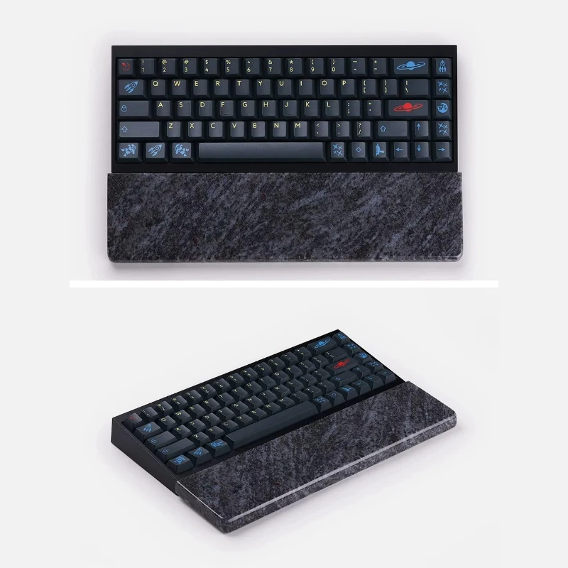 Natural Marble Keyboard Wrist Rest  Customization Personality Comfortable Palm Rest for 60/65/87 Game Mechanical Keyboard Gifts