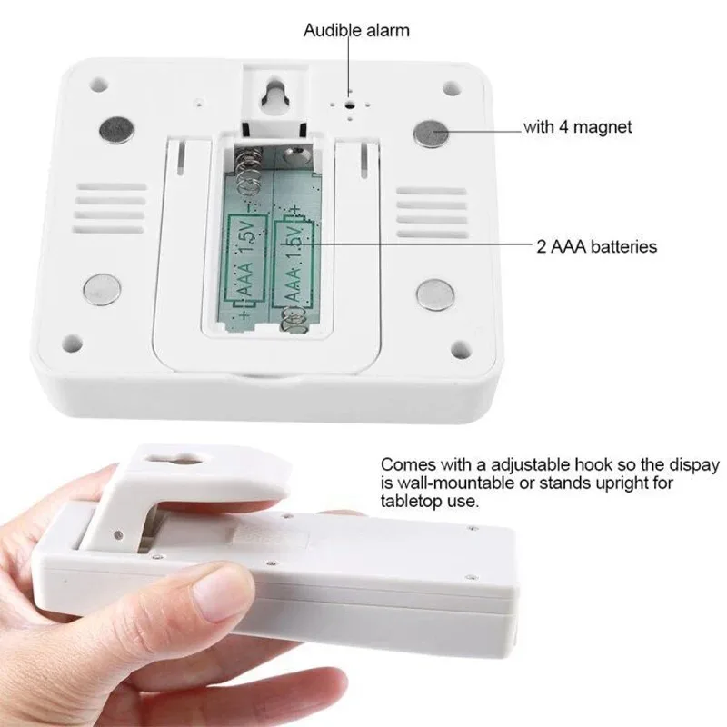 Electronic Refrigerator Freezer Thermometer Temperature Measuring Device Indoor Outdoor Household Remote Sensor LCD Temp Meter