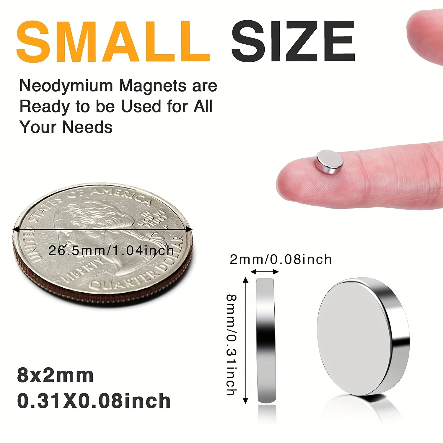 Round Neodymium Magnets Disc Powerful Super Strong Magnet N35 Magnetic Fridge Little Big Small NdFeB Permanent Magnetic