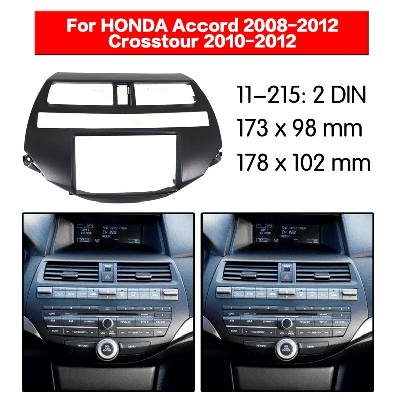 

2DIN Car Refitting Radio Stereo DVD Frame Fascia Dash Panel Installation Kits For For honda accord crosstour 2008-2012