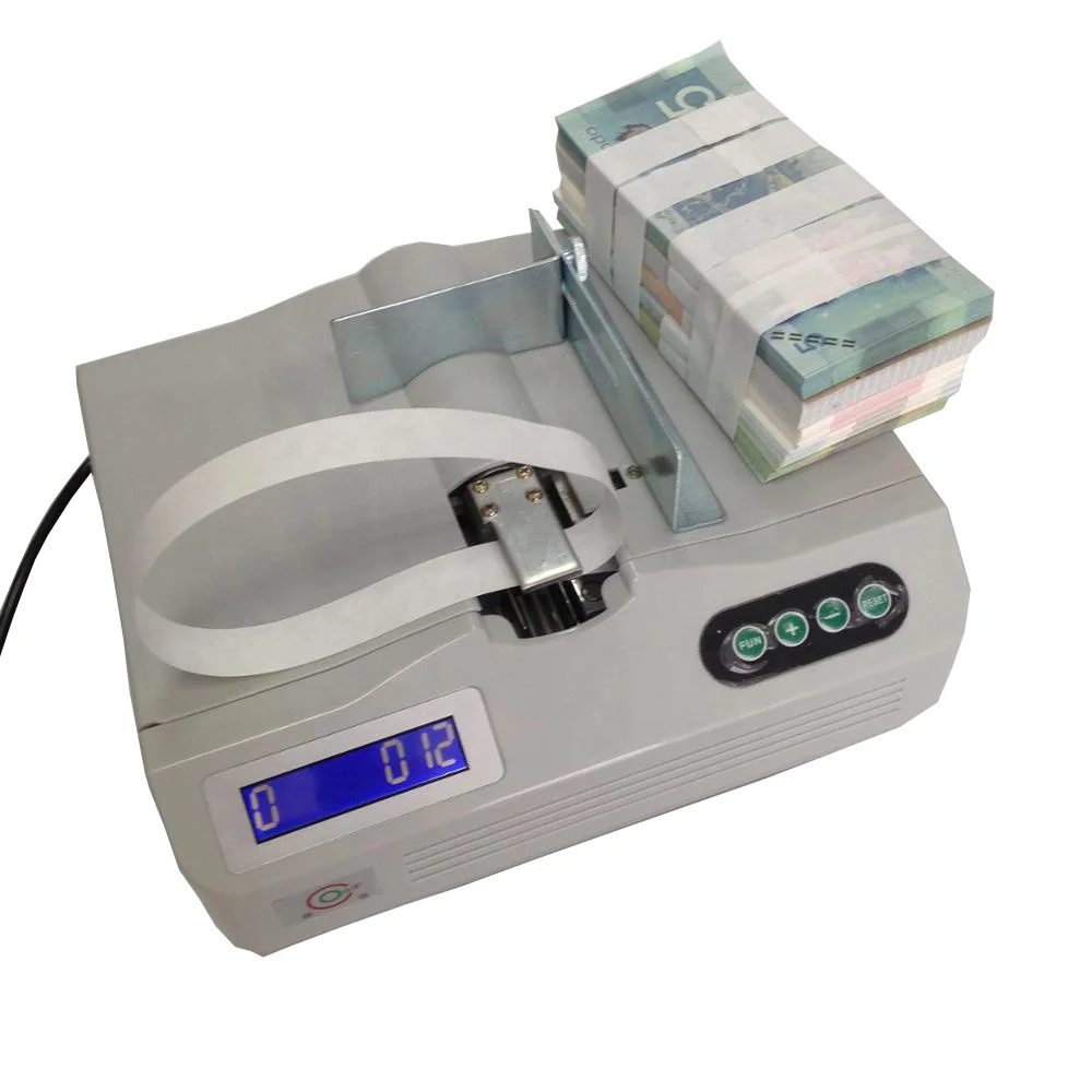 Paper Strapping Machine Banknote Banding Machine 20mm Wide Automatic Paper Wrapping Banding Machine