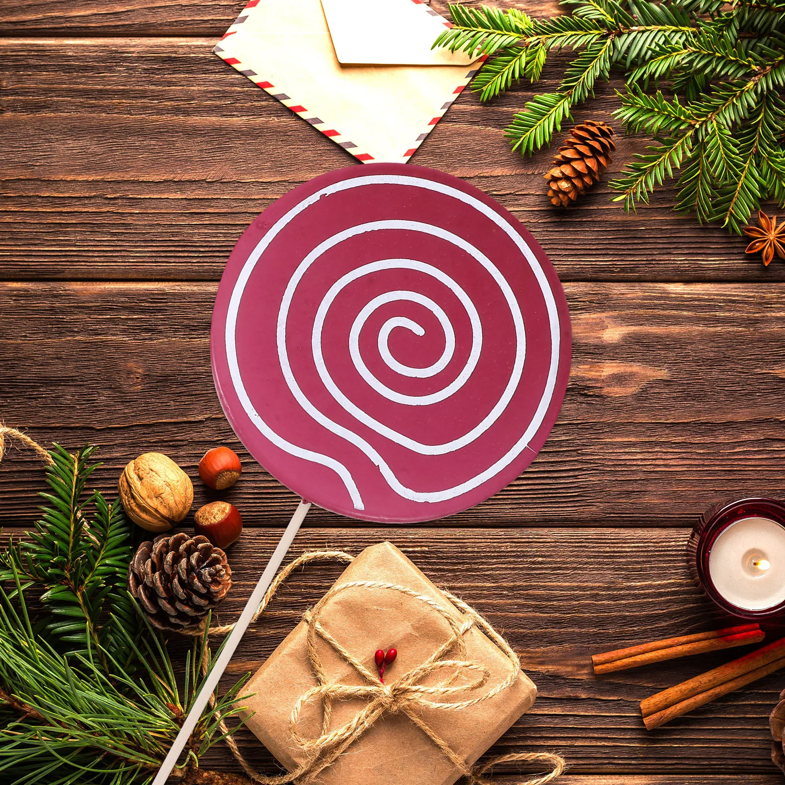 

2pcs Fake Models Large Size Christmas Party Decorations Simulation Lollipop Props For Photo Wedding Carnival Scene Party