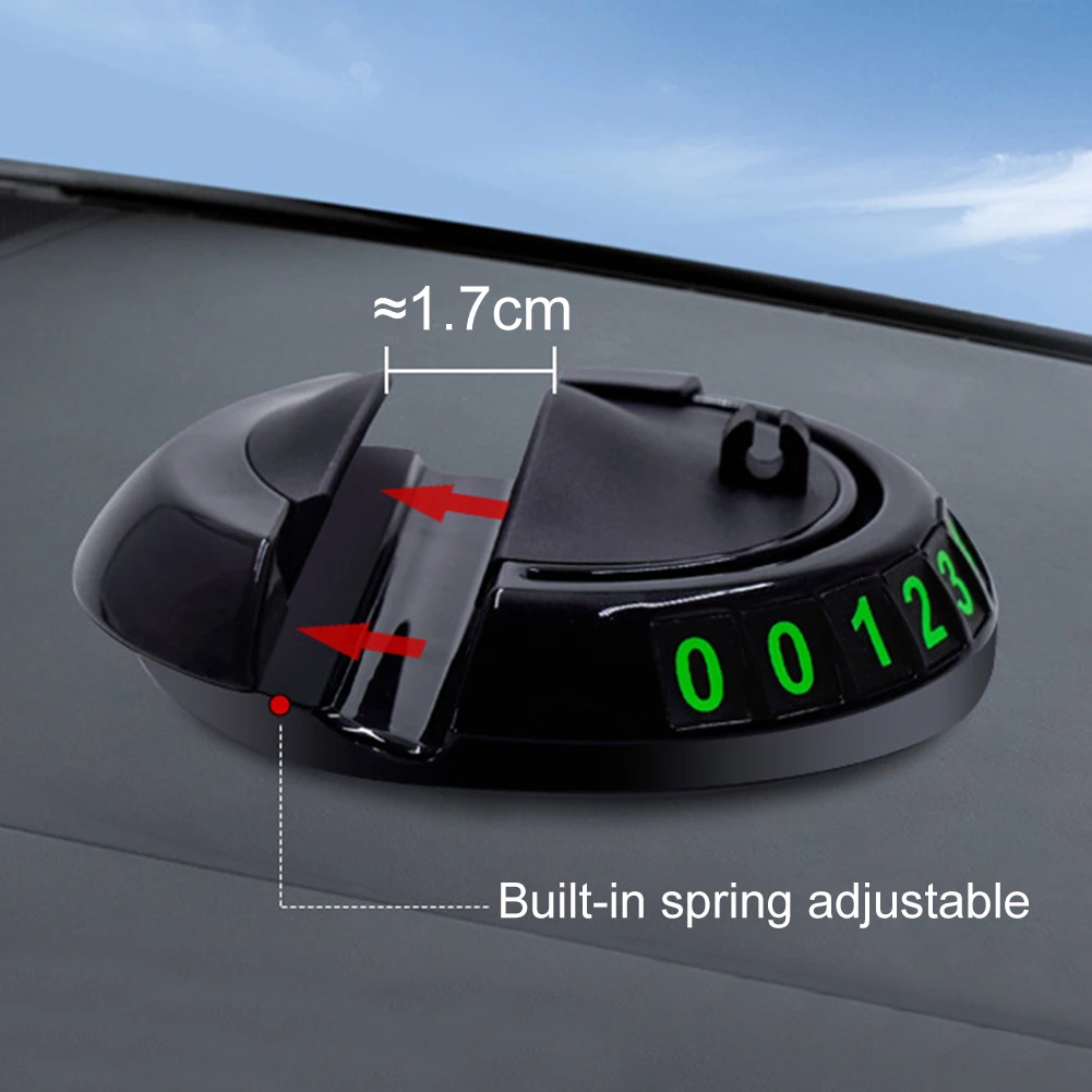 

Вращающийся на 360 градусов автомобильный держатель для телефона с временным парковочным номером, противоскользящее крепление для телефона, антивибрационное крепление для мобильных телефонов, ключей, очков