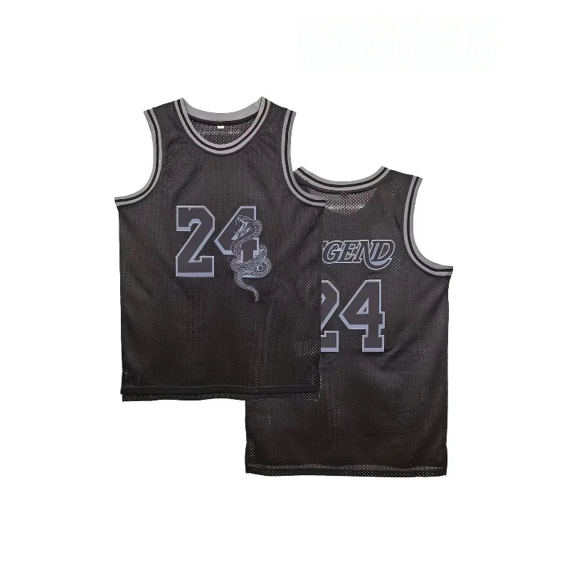 Herren-Trikot Los Angeles Nr. 24 Basketball-Trikot, stilvolle Black Mamba Sportweste für Herren