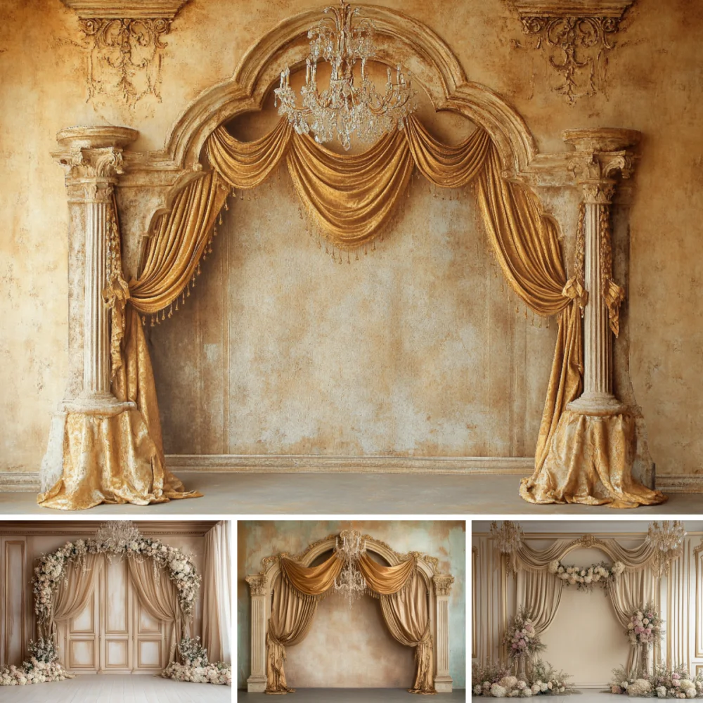 Photography Background Vintage Texture Chandelier Wall Adult Birthday Wedding Maternity Portrait Decor Backdrop Photo Studio