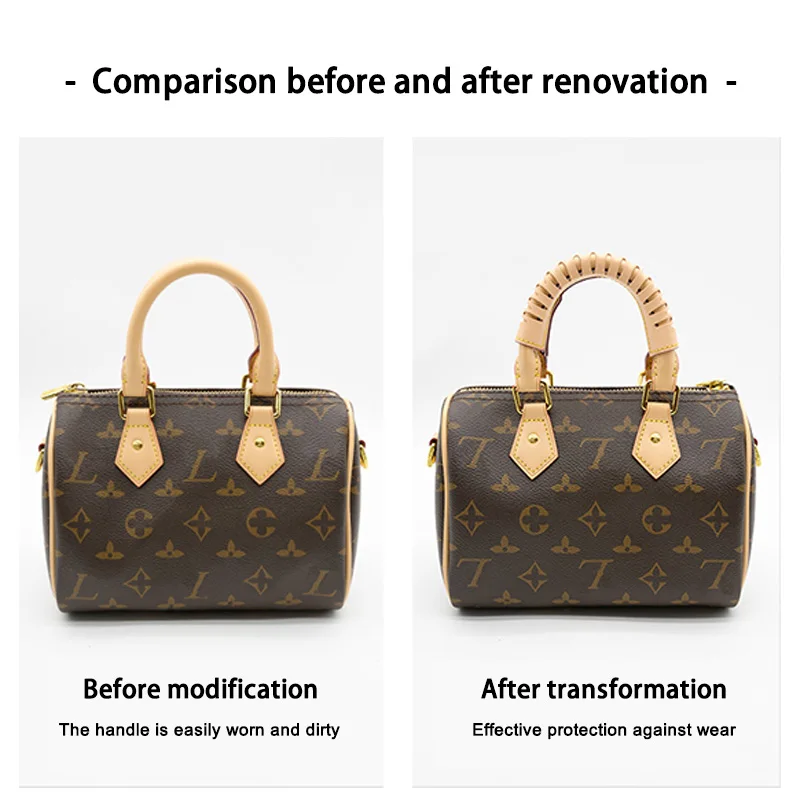 EverToner مع مقبض جلدي مدبوغ نباتي غطاء حزام حامي للمقابض المستديرة لملحقات حقيبة Speed20 25 30 #6