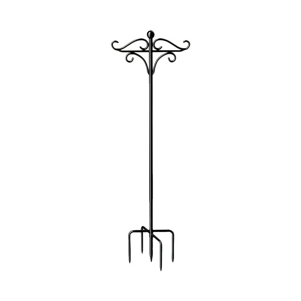 Metal Metal Shepherds Hooks Adjustable Black Hanging Basket Hooks Multifunctional Weather-Resistant Plant Hook Indoor Outdoor