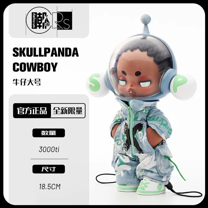 POPMART SKULLPANDA OOTD Limited Edition Sammlerstück aus Denim, bewegliches, süßes und interessantes Spielzeug, Überraschungs-Geburtstagsgeschenke